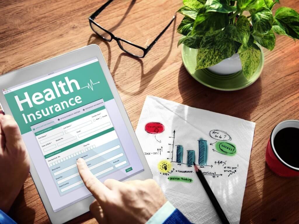 health insurance on tablet